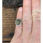 Rainforest Rhyolite Sterling Silver 925 Ring Size 6 1/2 by Joel Gray Native