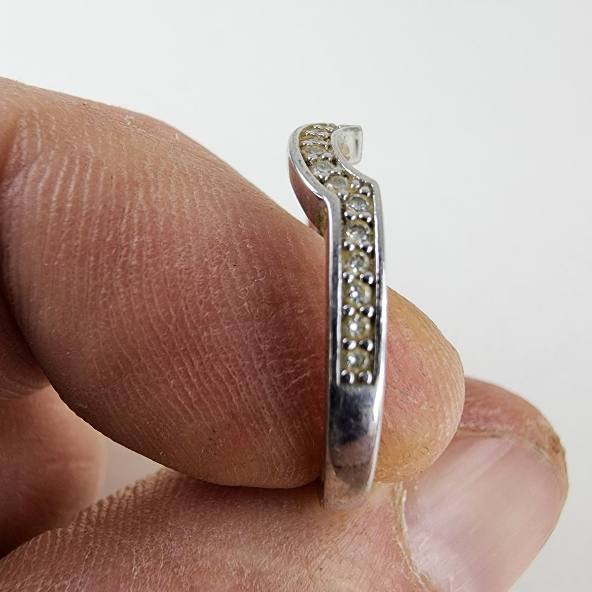 Drop Ring Size 8 Sterling Silver 925 Vintage