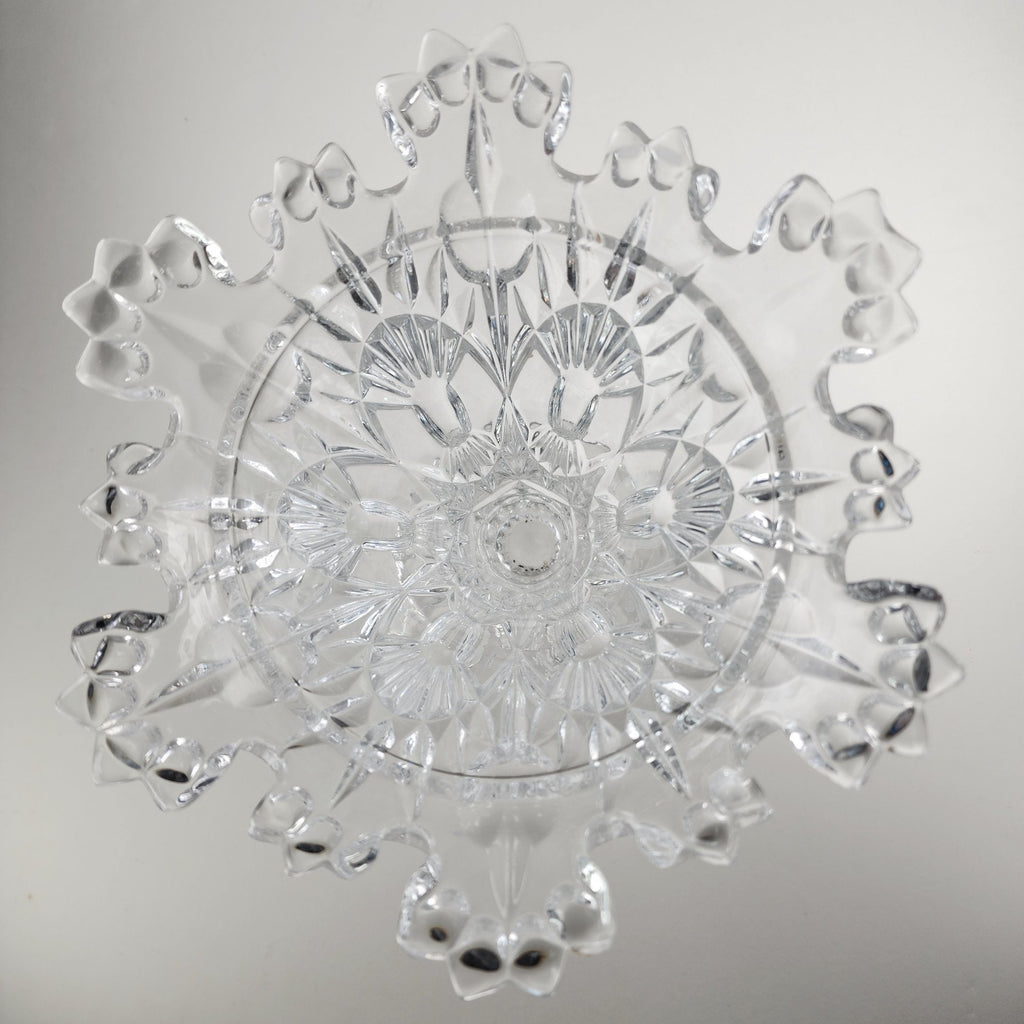 9" Crowned Crystal Vase by Shannon Crystal Czech Republic