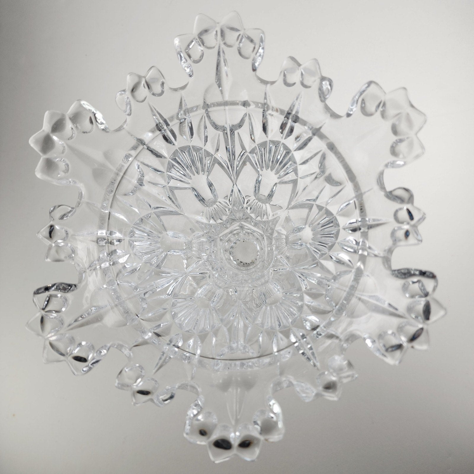 9" Crowned Crystal Vase by Shannon Crystal Czech Republic
