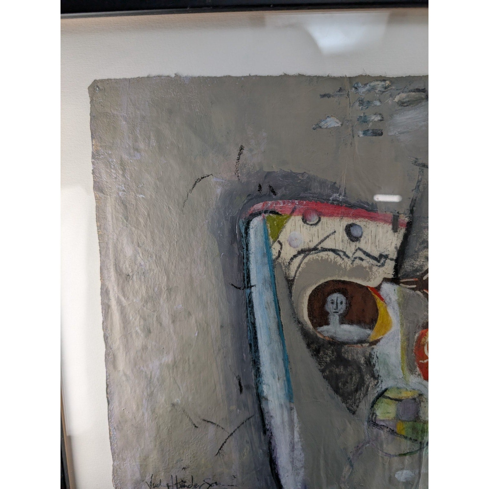 A Woman's Heart Mixed Media Abstract Painting by Judy Henderson 2008