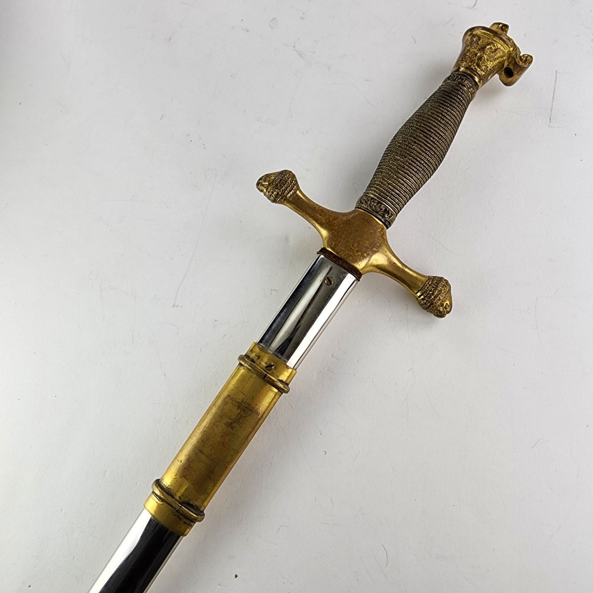 34" West Point Cadet Vintage Sword & Sheath USMA Henderson Ames Co Ceremonial