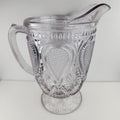 Dotted Loop Pattern Purple Depression Glass Pitcher Vintage