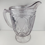 Dotted Loop Pattern Purple Depression Glass Pitcher Vintage