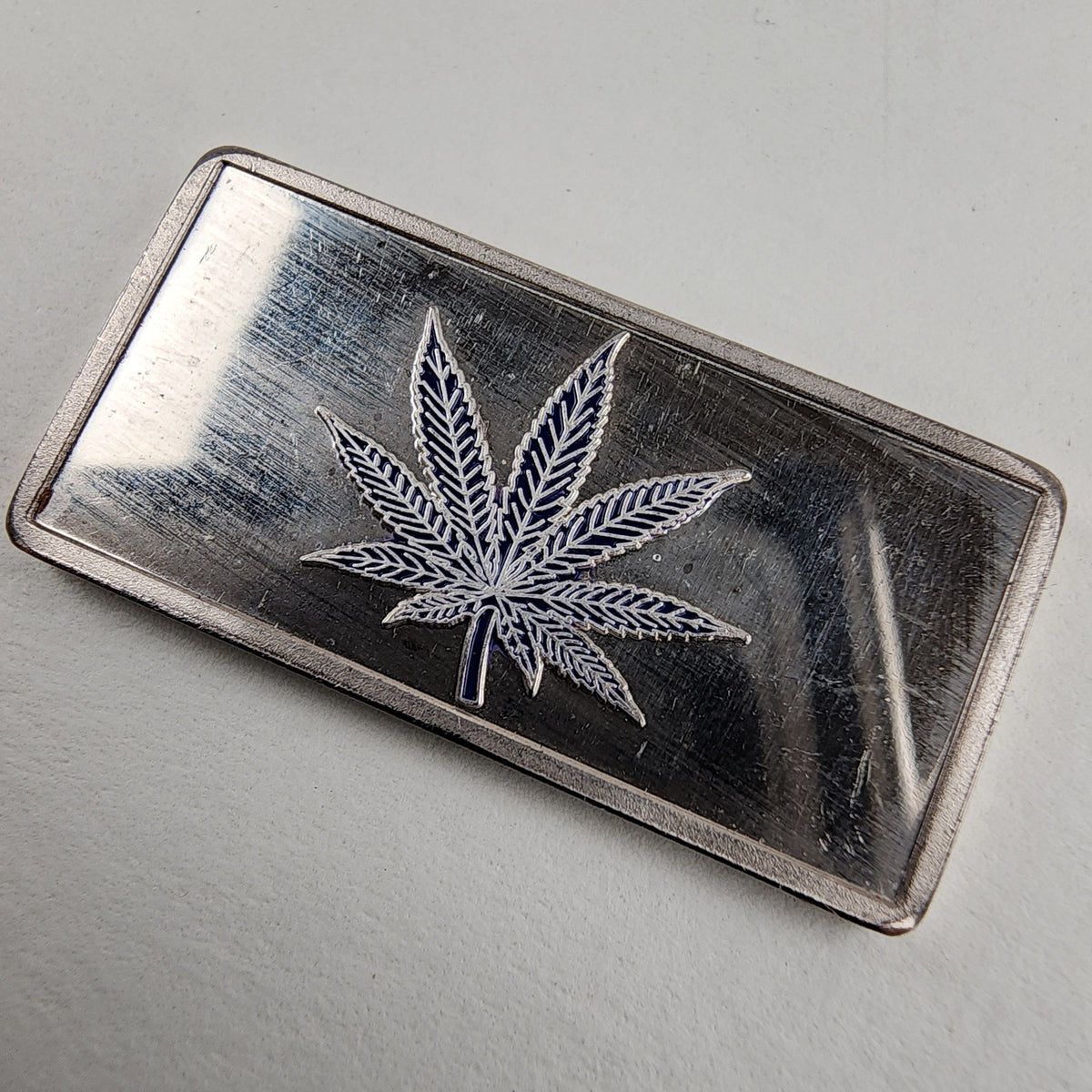 Vintage 1/4 Troy Ounce .999 Fine Silver Bar Legalize It Leaf Bullion