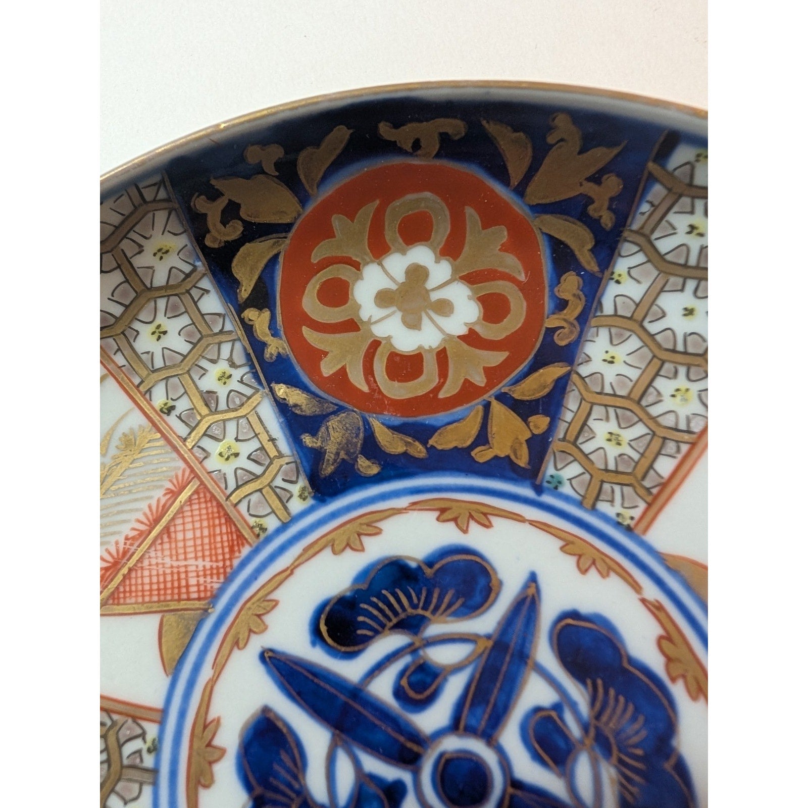 Japanese IMARI Porcelain Plate 7" Arita Hand Painted Pair