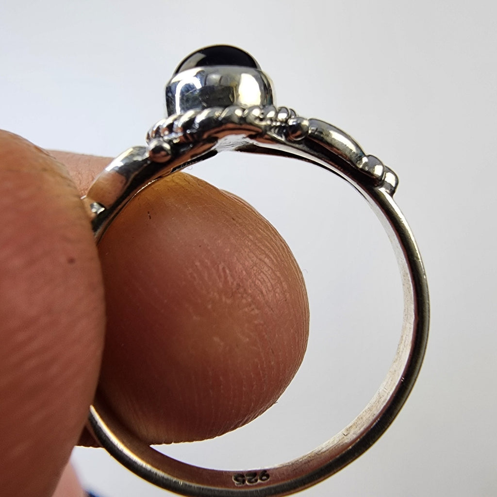 Sterling Silver 925 Black Onyx Southwestern Ring Size 7 1/2 New