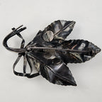 Leaf Ribbon Brooch Sterling Silver 925 Angello Bros Pin Antique