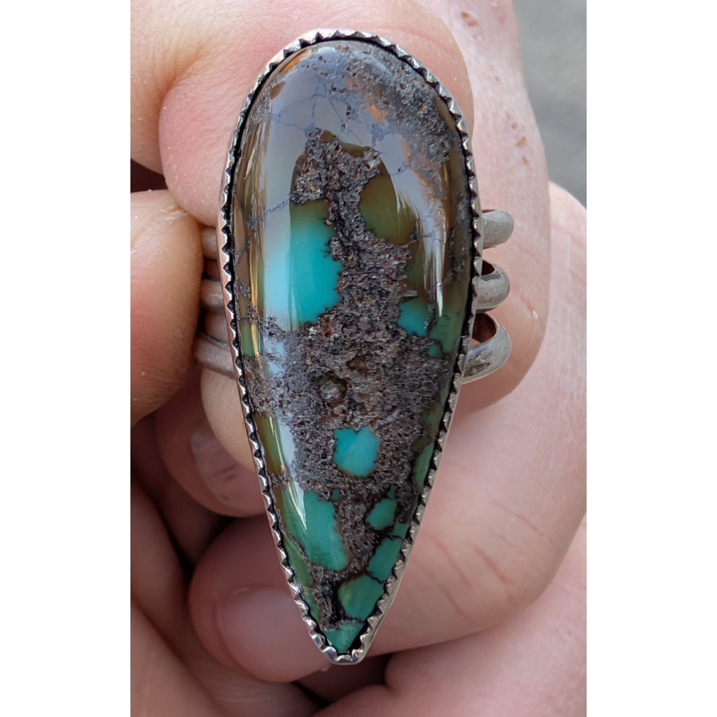 Royston Turquoise Sterling Silver 925 Native Ring Size 7 by Ruben Castillo