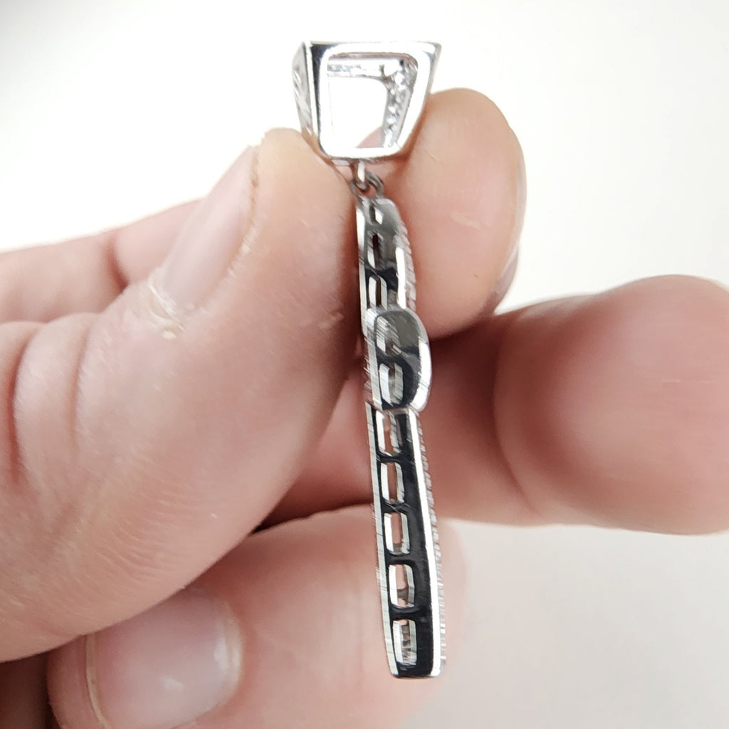 Iced Out Moissanite Ankh Pendant Sterling Silver 925 New
