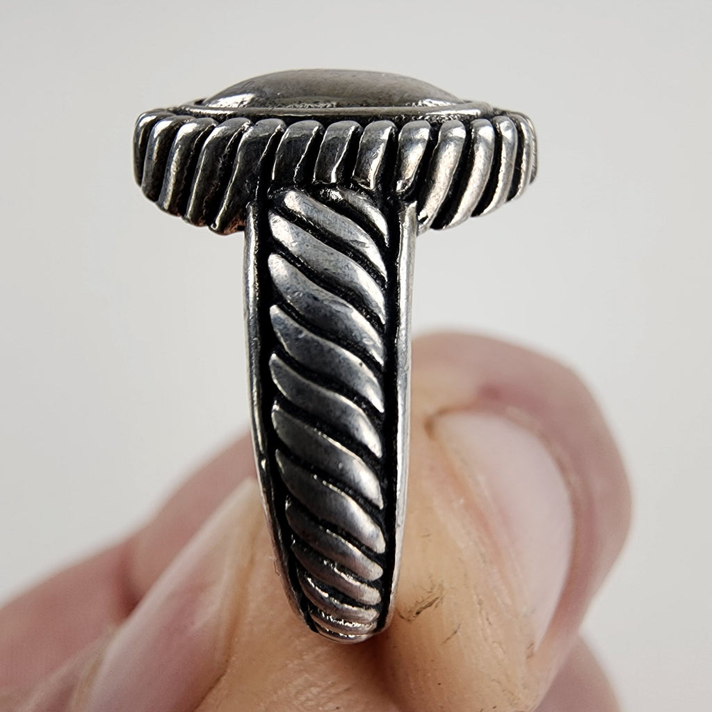 Vintage Brighton Twisted Wire Shield Ring Size 8 1/2 in Sterling Silver 925