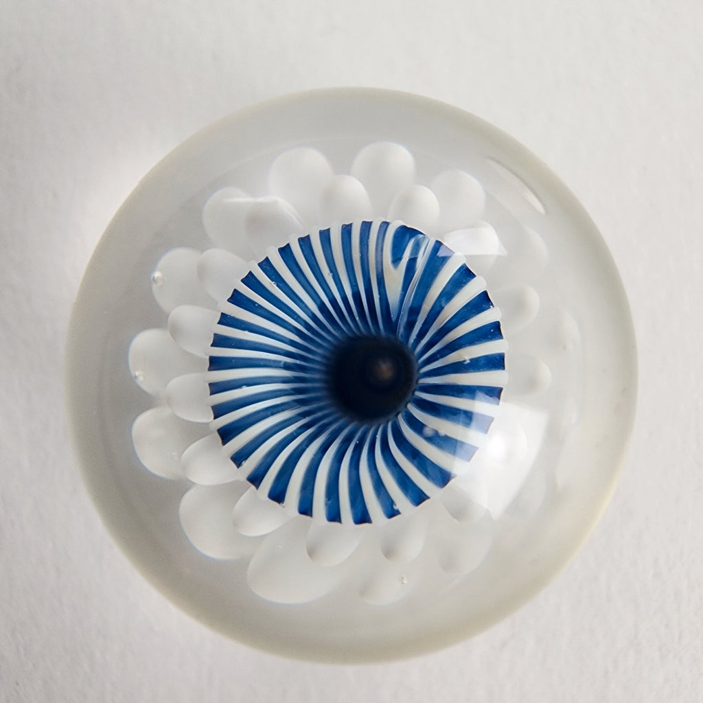 25mm Flower Implosion Marble 2013 by NVS Glass Handmade Boro
