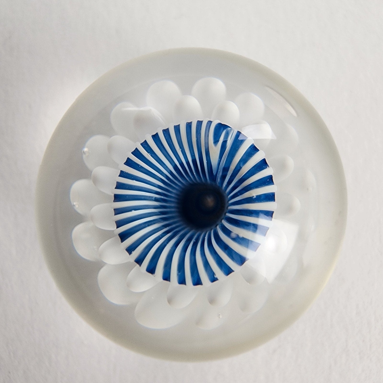 25mm Flower Implosion Marble 2013 by NVS Glass Handmade Boro