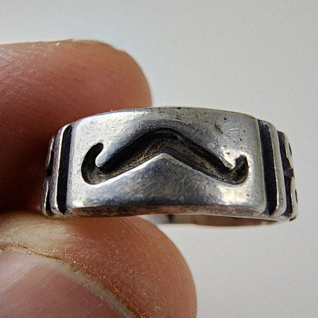 Taxco Mexico Textured Band Ring Size 8 Sterling Silver 925 Vintage