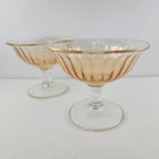 Imperial Glass Marigold Carnival Depression Glass Sherbet Ice Cream Cups Pair
