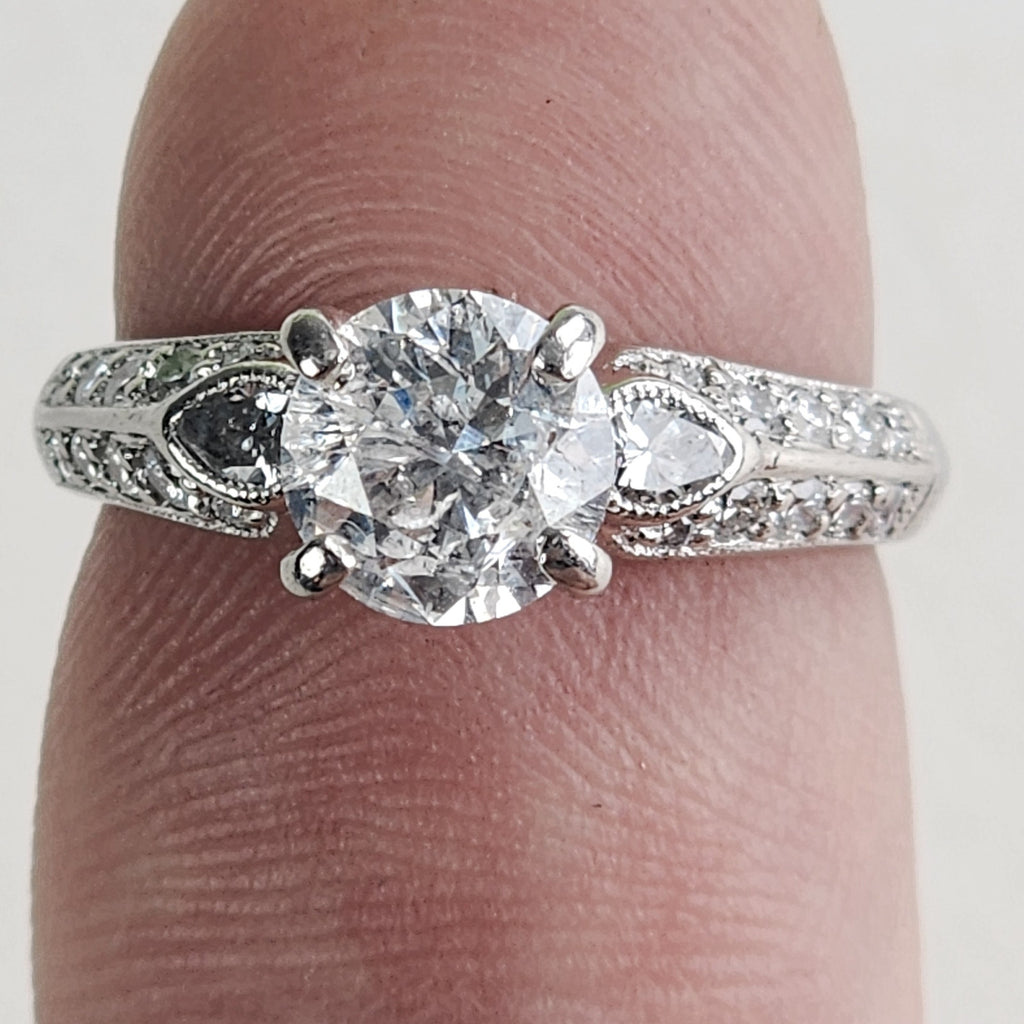 Vintage .900 Platinum Natural Diamond Wedding Set 1.00ct Center Stone 8.2g