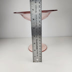 7" Pink Depression Glass Compote Vintage Stemware Candy Dish