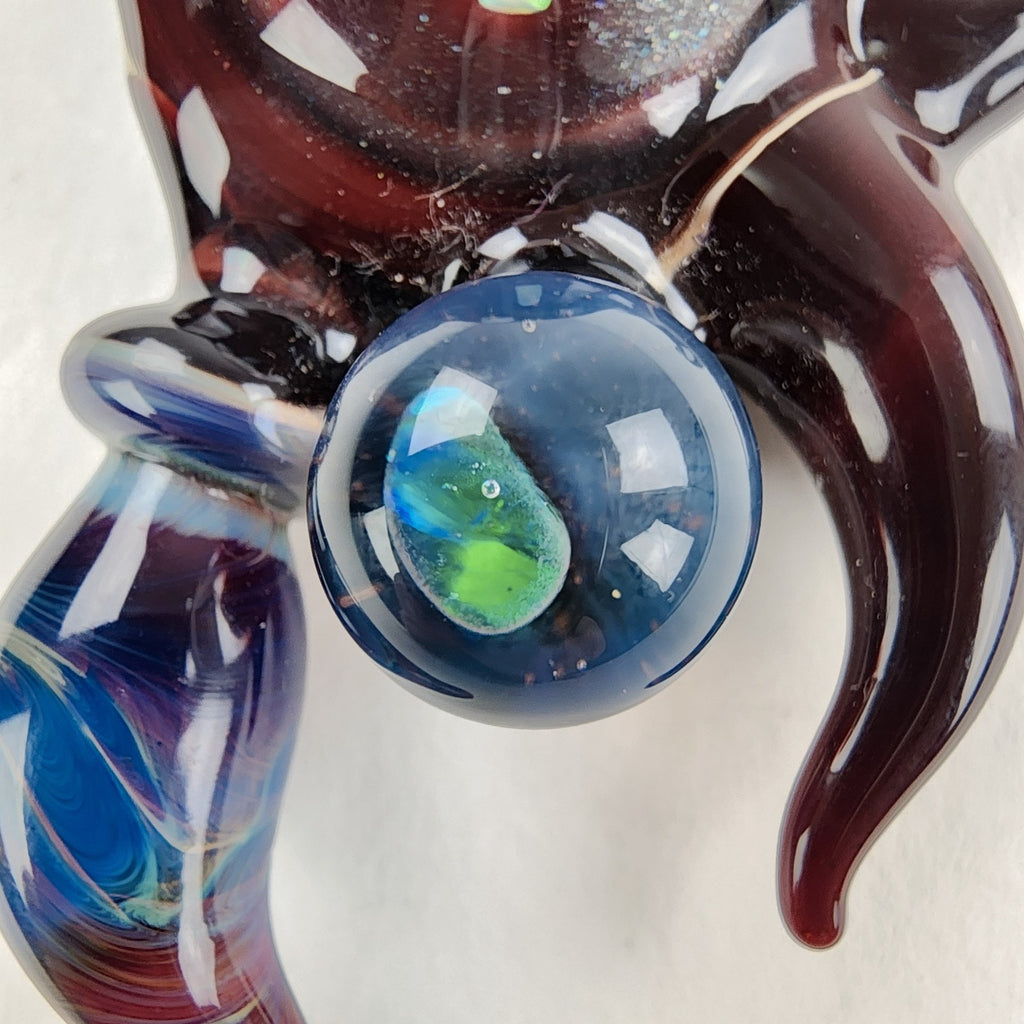 Doshworld Opal Amulet Pendant Boro Heady Glass Signed Dosh