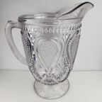 Dotted Loop Pattern Purple Depression Glass Pitcher Vintage