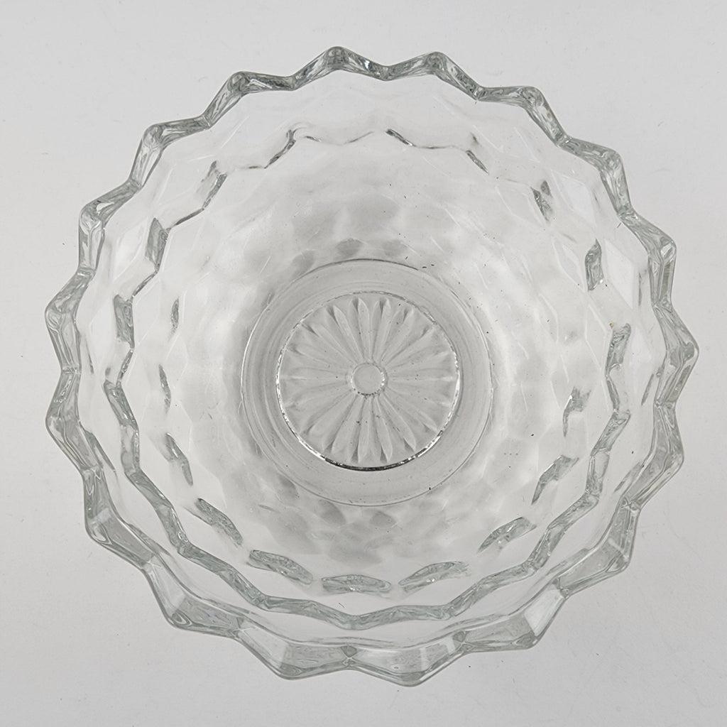 Indiana Glass Company Whitehall Cubist Lidded Candy Dish Pressed Depression