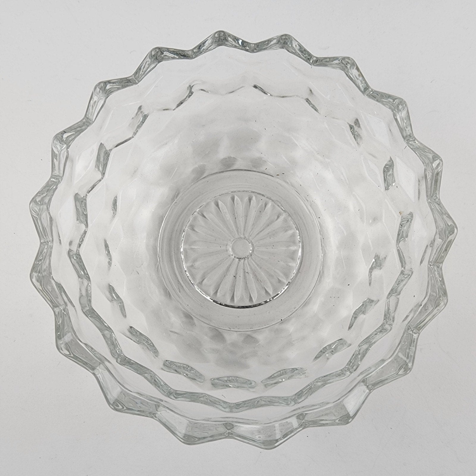 Indiana Glass Company Whitehall Cubist Lidded Candy Dish Pressed Depression