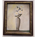 Beutifully Framed FLORAL VASE Acrylic Painting by Sahlia Spaan - Oregon Artist