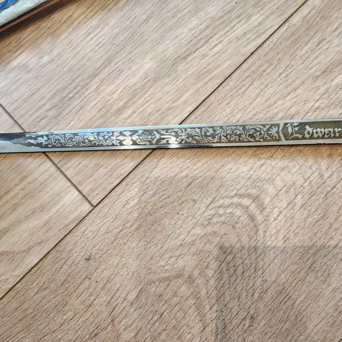 37" Freemason Vintage Sword & Sheath Engraved Henderson Ames Co.