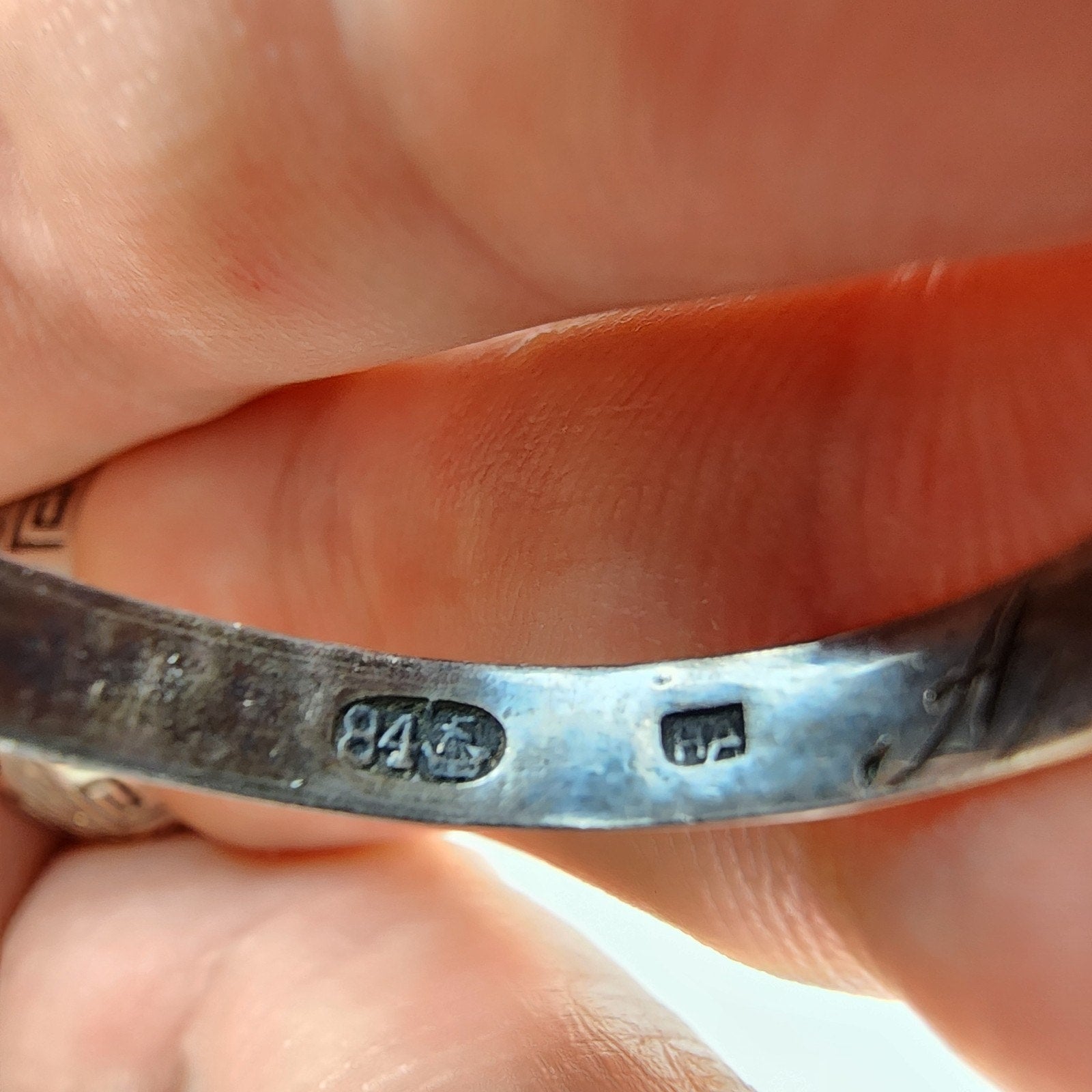 Antique Imperial Russian Wedding Band Ring Size 16 Sterling 84 Silver 875