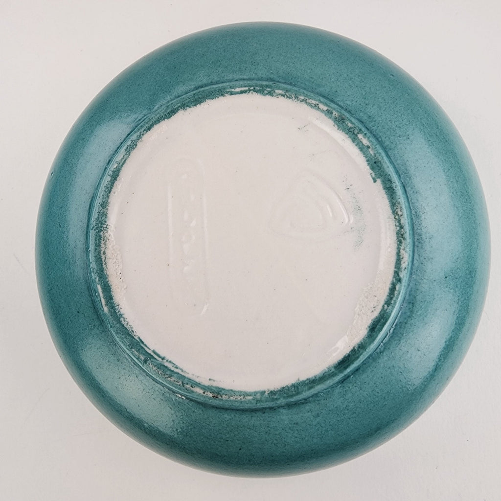 6" Fulper Stangl Teal Turquoise Glaze Bowl Art Deco Period Bowl