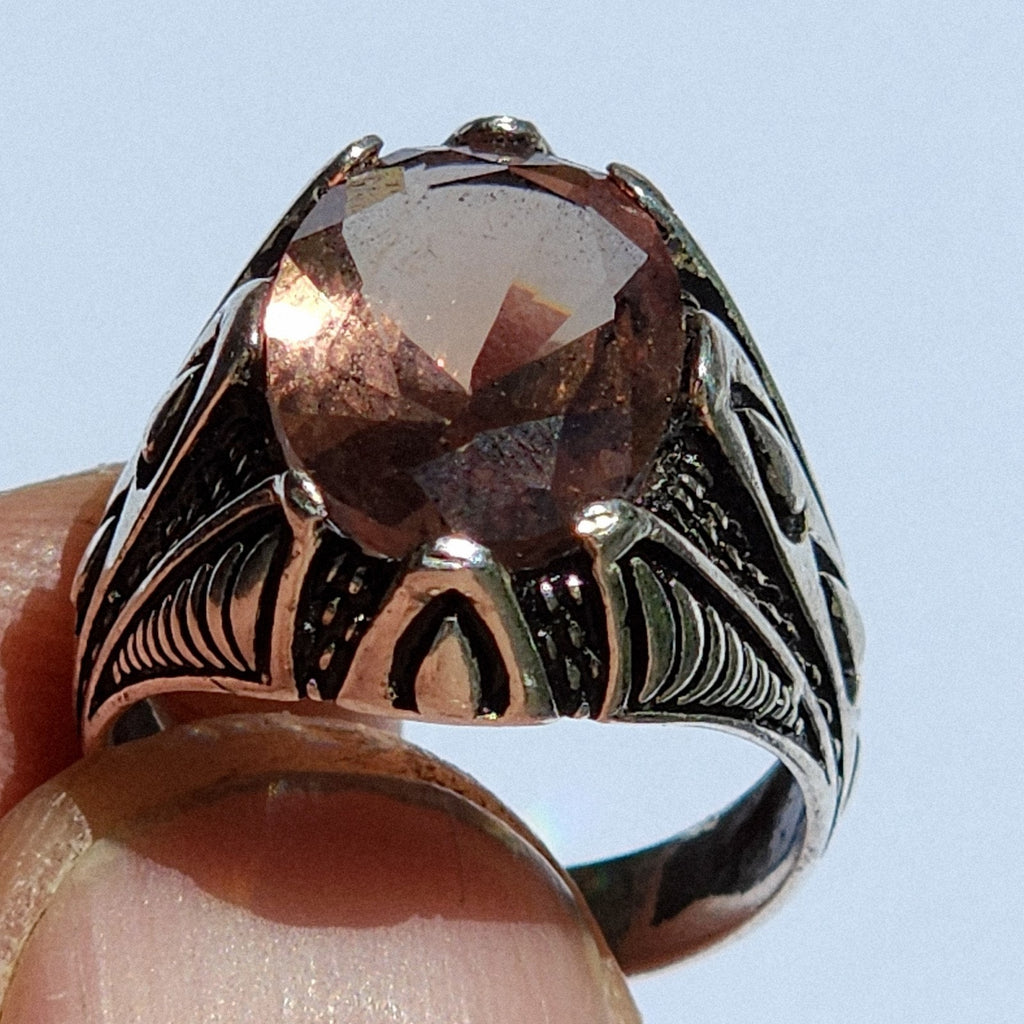 4ct Zultanite Color Changing Turkish Ring Size 6 1/2 Sterling Silver Sultanite