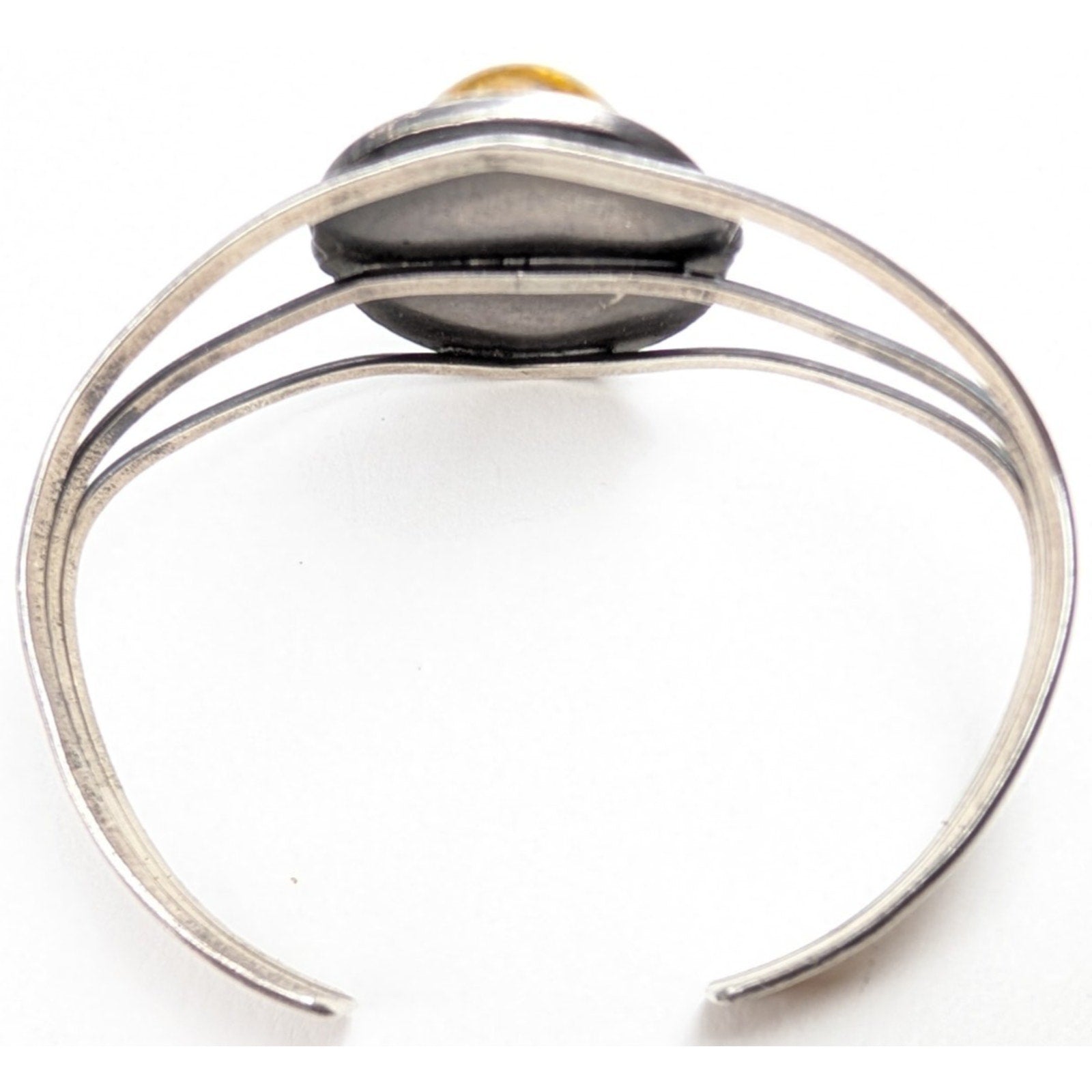 Baltic Amber Native Sterling Silver 925 Cuff Vintage