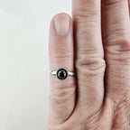 Vintage Birthstone Garnet Solitaire Ring Size 6 in Sterling Silver 925