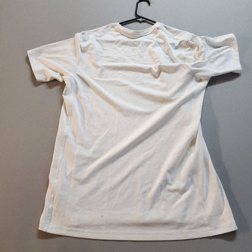 Medium Nike Running Dri-Fit T-Shirt White Vintage Mens Active Wear Short Sleeve