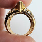Marquise & Baguette CZ Cocktail Ring Size 6 Sterling Silver 925 Vintage