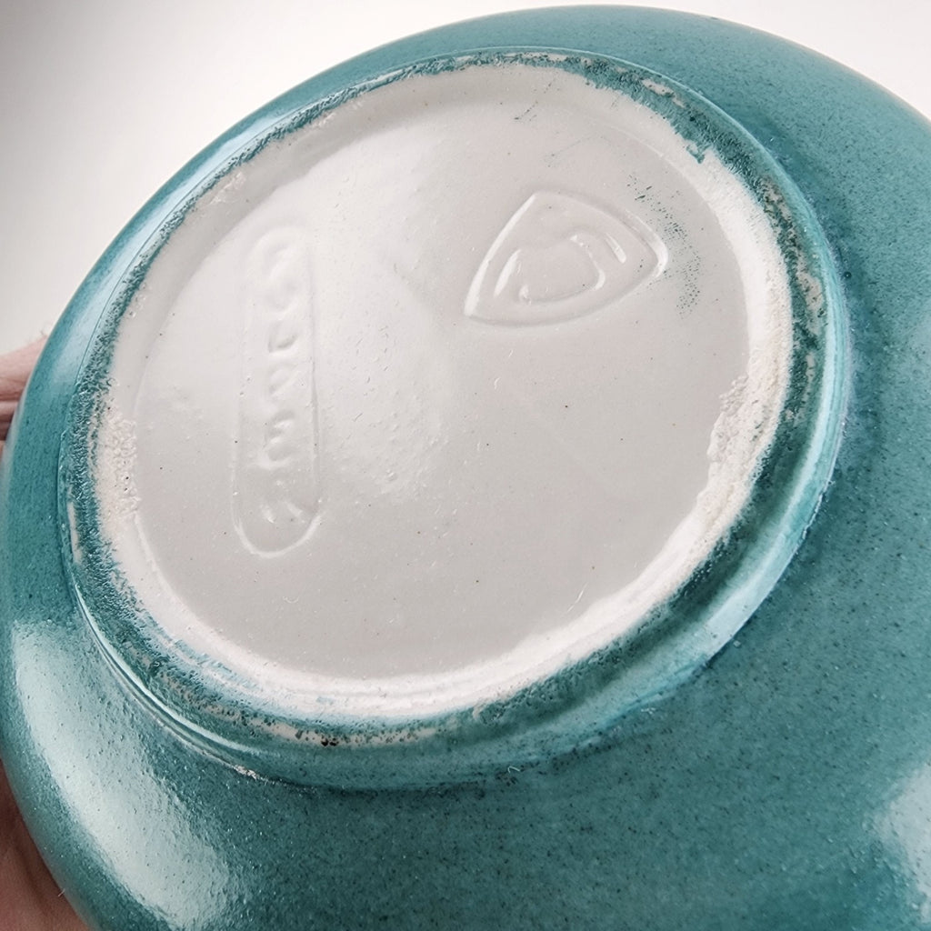 6" Fulper Stangl Teal Turquoise Glaze Bowl Art Deco Period Bowl