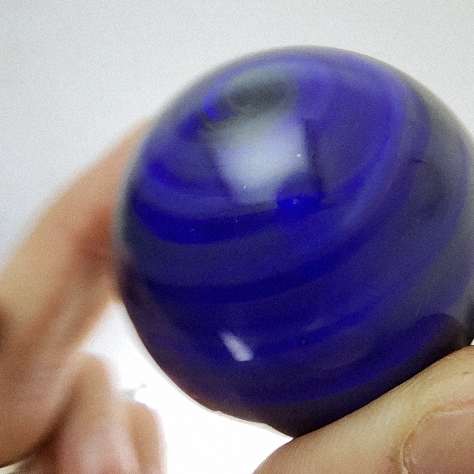50mm Dichroic Blue Vortex Marble Borosilicate Handmade