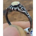 Vintage Enamel Balinese Sterling Silver 925 Ring Size 6 3/4