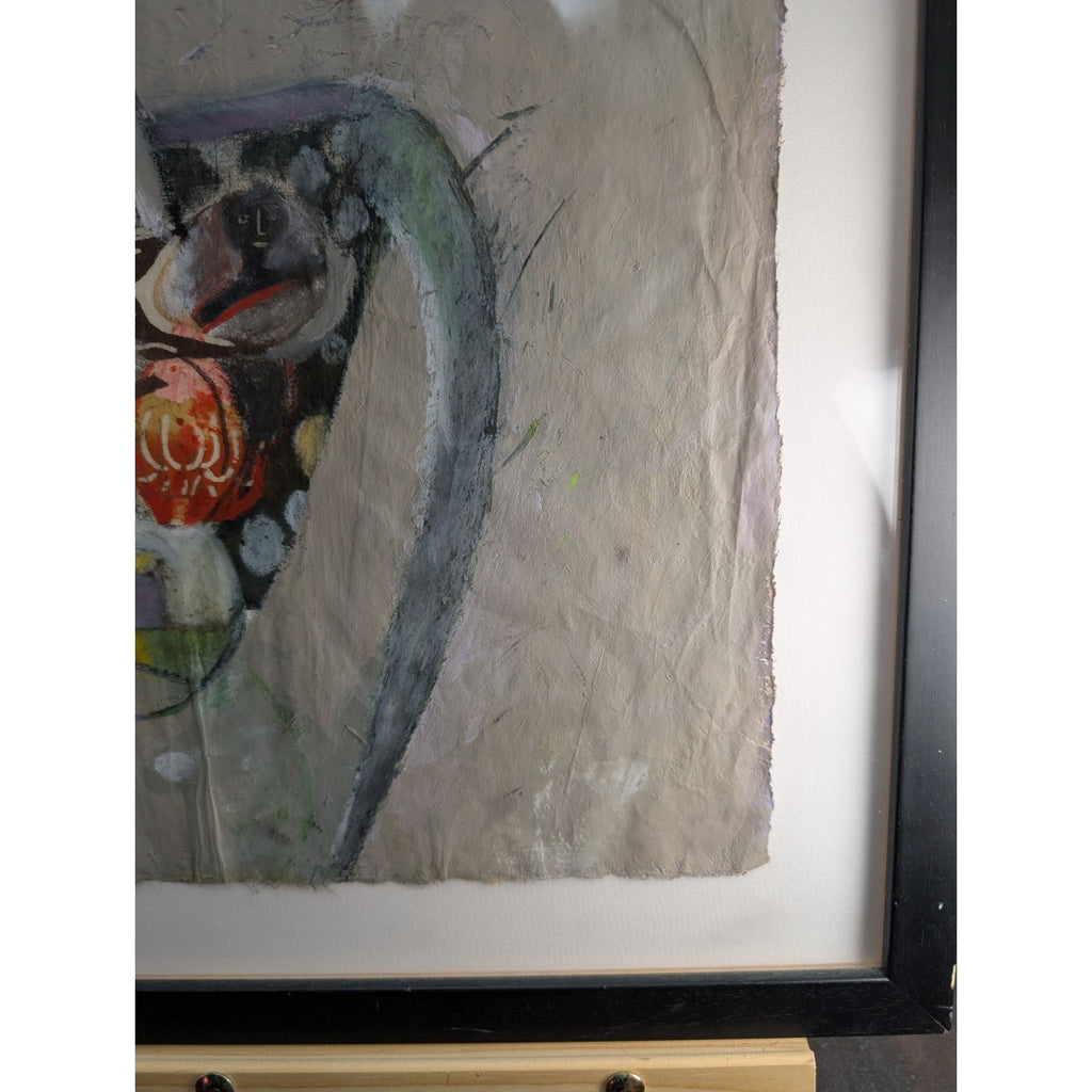 A Woman's Heart Mixed Media Abstract Painting by Judy Henderson 2008