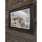 Framed 1881 Seal Hunt Print from Harpers Weekly Victorian Artwork Black & White