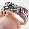Judith Ripka Designer Ruby Ring Size 6 1/4 Sterling Silver 925 Vintage