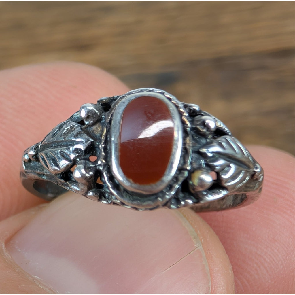 Vintage Southwestern CARNELIAN Sterling Silver 925 Ring Size 6