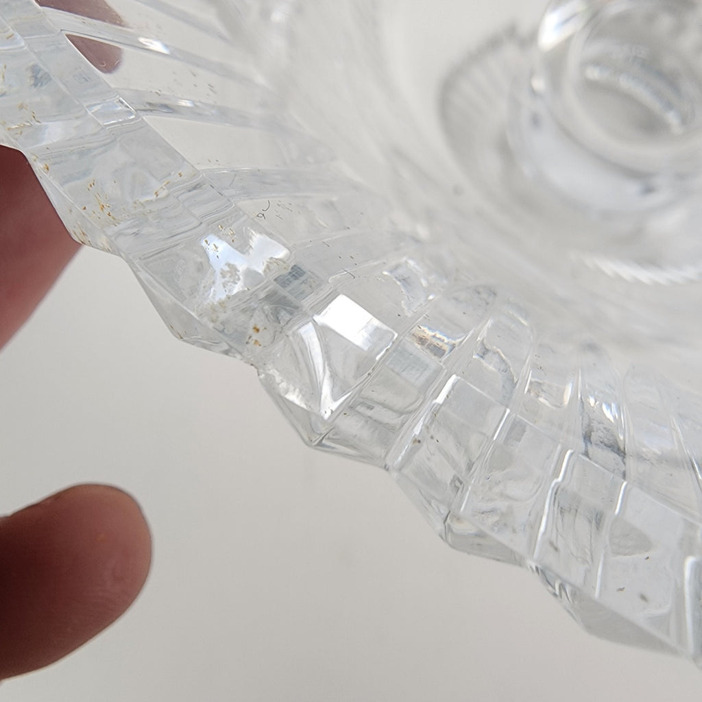 Waterford Crystal Georgian Strawberry Footed Punch Bowl 10" Vintage