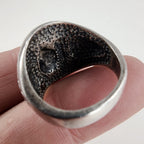 Black Hills Gold Signet Ring Size 9 in Sterling Silver 925 with Grape Leaves