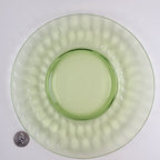 8" Federal Glass UV Uranium Glow Glass Salad Plate Vintage Green