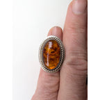 Jay King Baltic Amber Sterling Silver 925 Ring Size 5 3/4