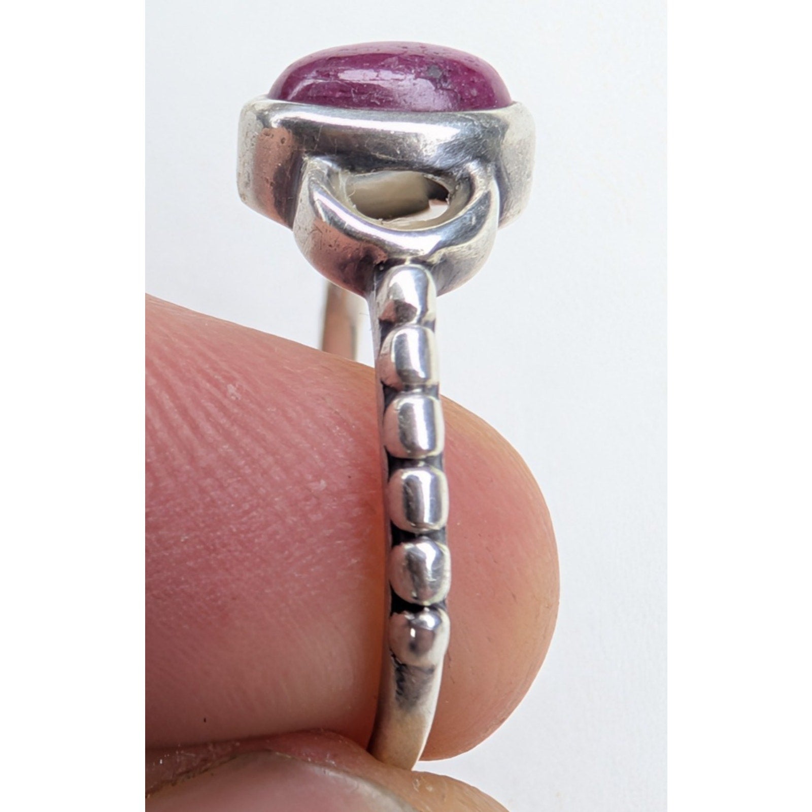 Purple Mohave Turquoise Sterling Silver 925 Ring 8 3/4