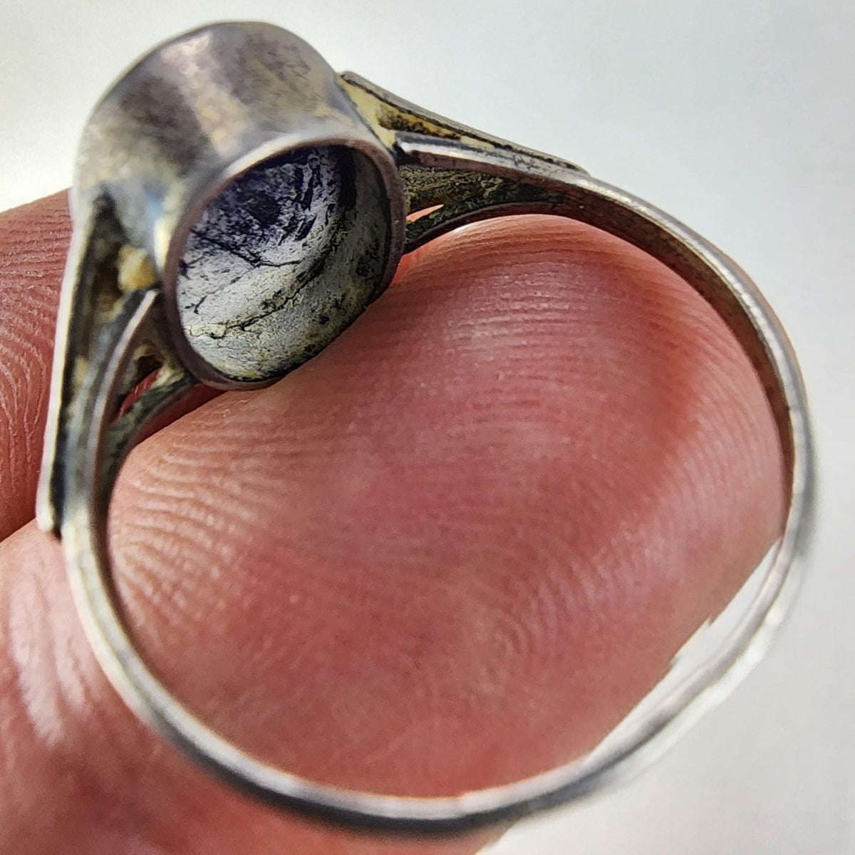Black Onyx Russian Ring Size 8 Sterling Silver 875 Vintage