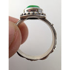 Southwestern Green Mohave Turquoise Sterling Silver 925 Ring Size 10