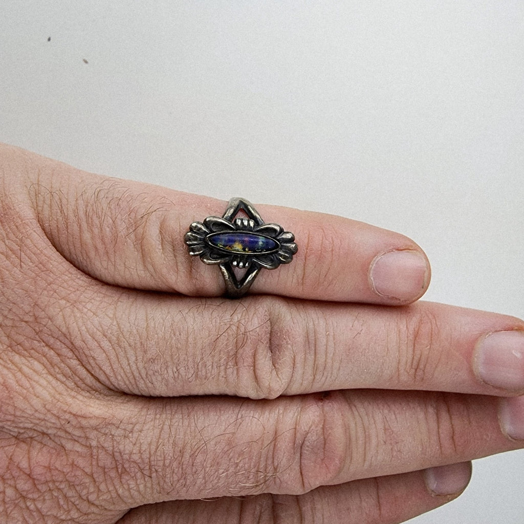 Southwestern Native Ring Size 6 1/2 Sterling Silver 925 Vintage