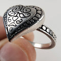 Retired Brighton Ophelia French Quarter Heart Ring Size 7.5 Sterling Silver 925
